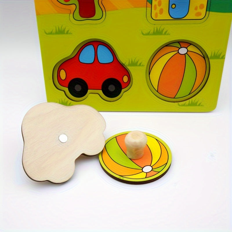 3D Puzzle Wooden Hand Scratching Board for Kids - Develops Fine Motor Skills, Cognitive Development, and Problem-Solving Abilities - Perfect Montessori Early Education Toy for Halloween and Christmas Gifts