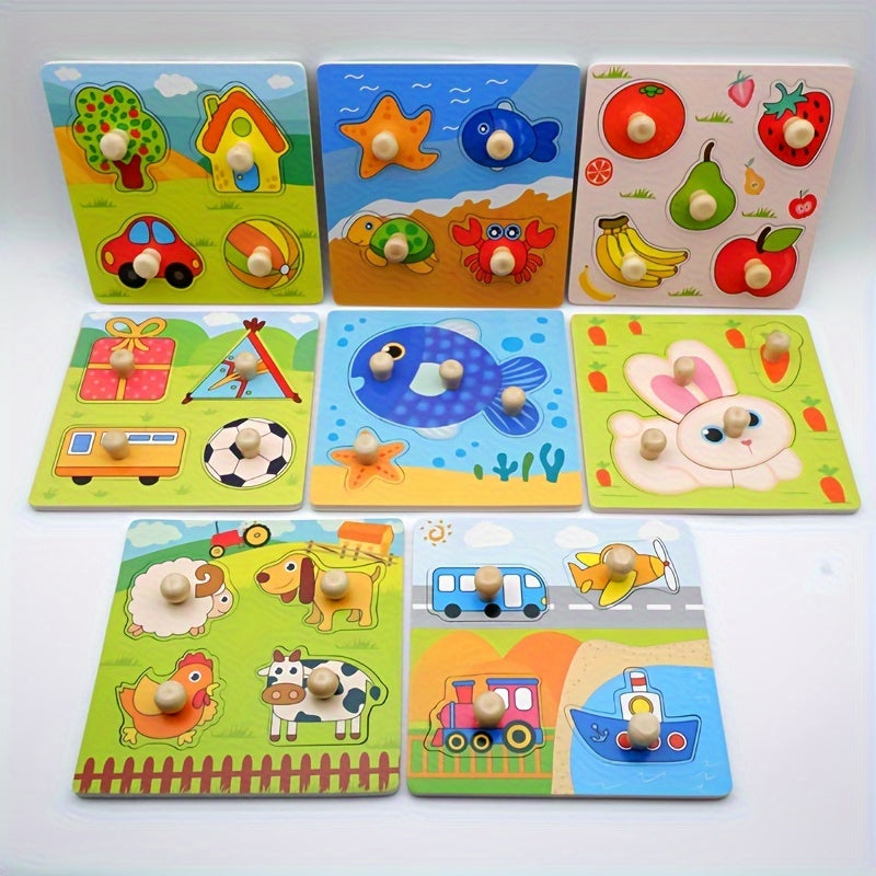 3D Puzzle Wooden Hand Scratching Board for Kids - Develops Fine Motor Skills, Cognitive Development, and Problem-Solving Abilities - Perfect Montessori Early Education Toy for Halloween and Christmas Gifts