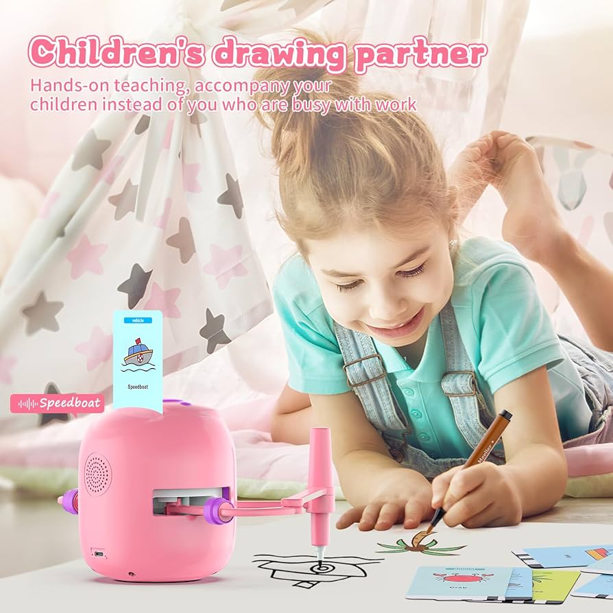 Painting Robot Early Educational Interactive Smart Painting Robot Art Enlightenment Automatic for Children Aged 5 and Above