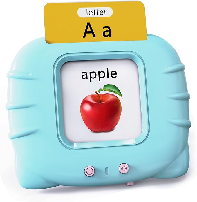 Montessori Education Flash Cards Machine Early Educational Learning English Electronic Audio Book Toy for Children Birthday Gift