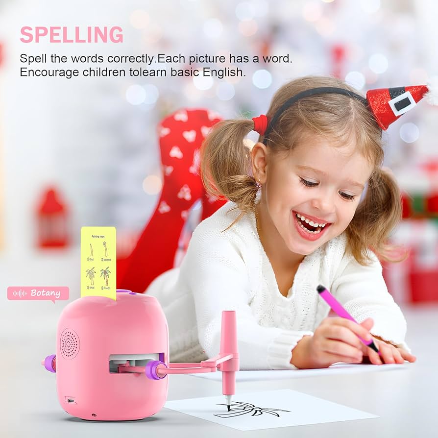 Painting Robot Early Educational Interactive Smart Painting Robot Art Enlightenment Automatic for Children Aged 5 and Above