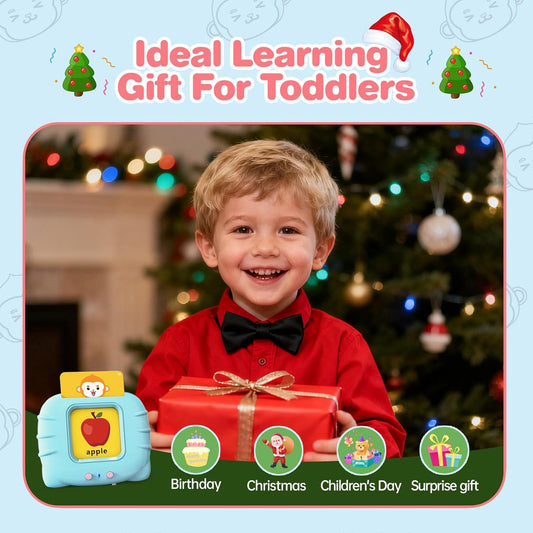 Montessori Education Flash Cards Machine Early Educational Learning English Electronic Audio Book Toy for Children Birthday Gift