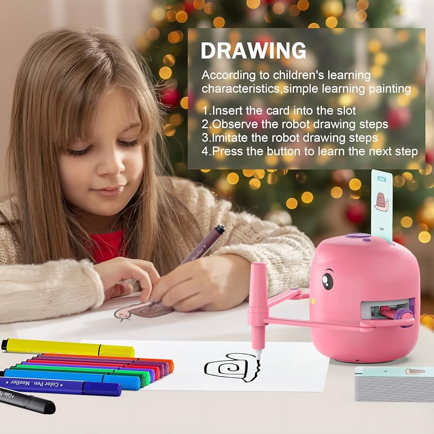 Painting Robot Early Educational Interactive Smart Painting Robot Art Enlightenment Automatic for Children Aged 5 and Above
