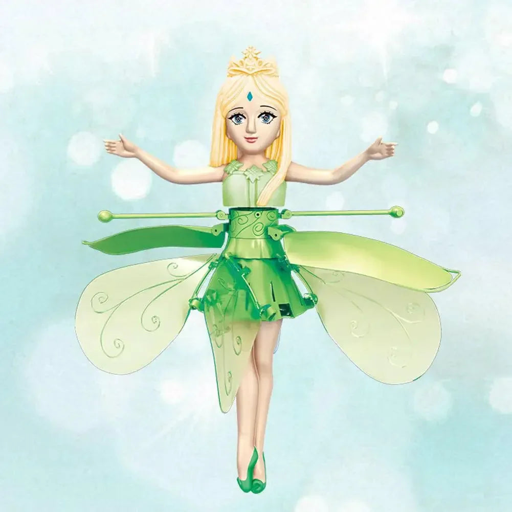 Funny Inductive Flying Doll Suspended Quadcopter Flying Fairy Cute Magical Princess Mini Drone Fly Toy Gesture Rotating Dancing