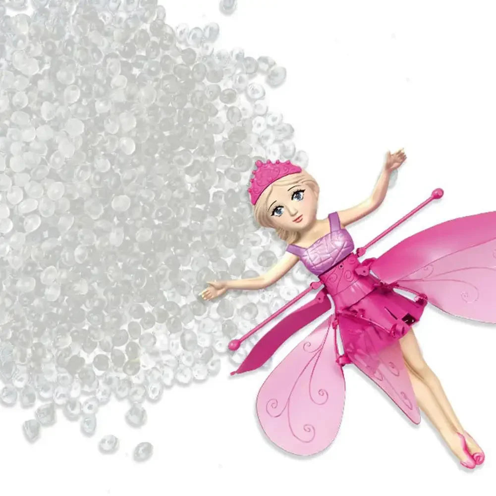 Funny Inductive Flying Doll Suspended Quadcopter Flying Fairy Cute Magical Princess Mini Drone Fly Toy Gesture Rotating Dancing