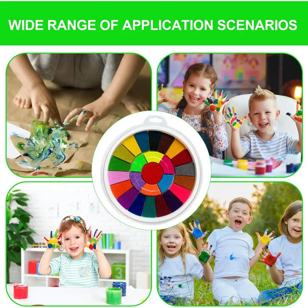 Washable Finger Paint Set Kids Painting Kit And Book Kids Washable Finger Painting Set For Children Kids Ages 4-8 Boys And Girls