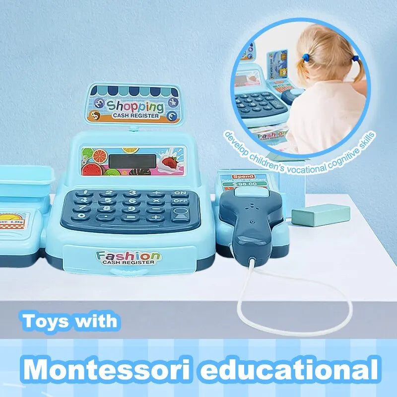 Simulation Shopping Cashier machine - Toys Electronic Game Lighting - Sound Effects Cashier Toys