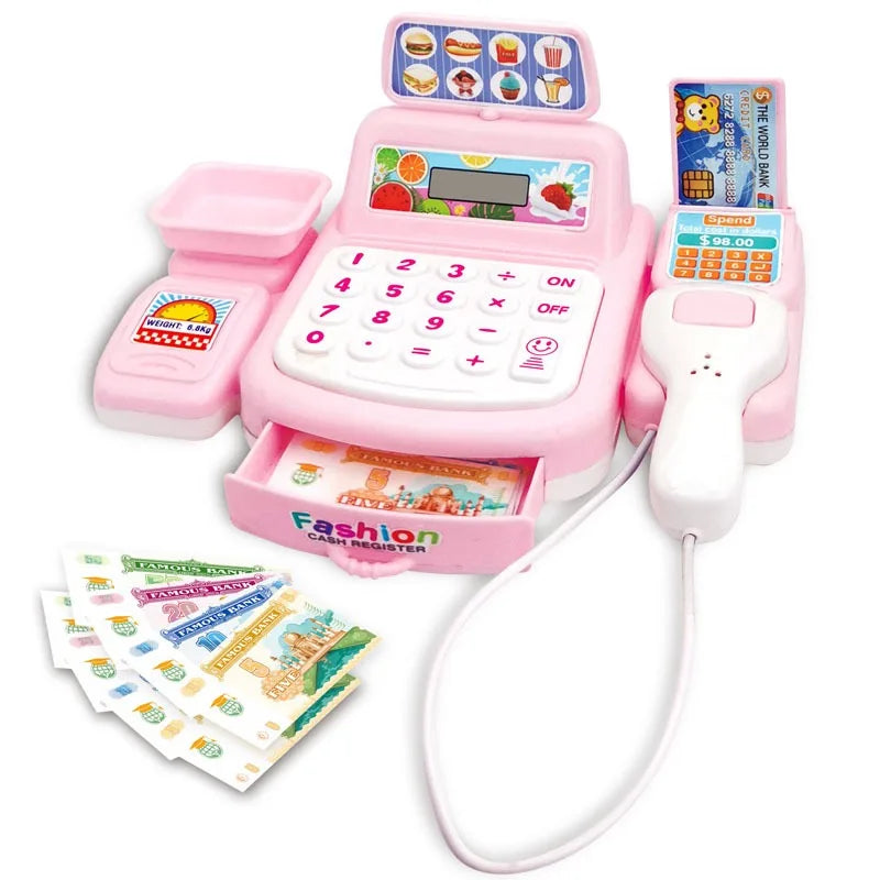 Simulation Shopping Cashier machine - Toys Electronic Game Lighting - Sound Effects Cashier Toys