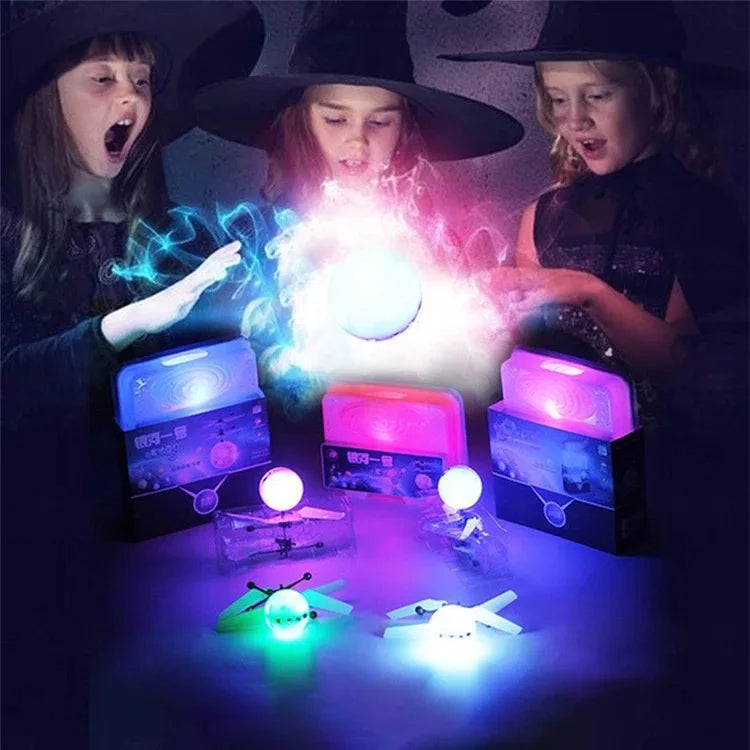 Led Light Suspension Crystal Ball Infrared Induction RC Gesture Control Colorful Glowing Toys Flying Unique Gift for Kids