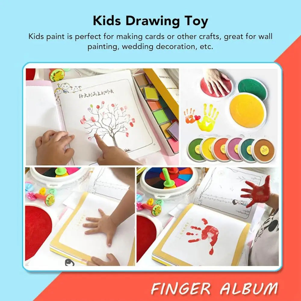 Washable Finger Paint Set Kids Painting Kit And Book Kids Washable Finger Painting Set For Children Kids Ages 4-8 Boys And Girls