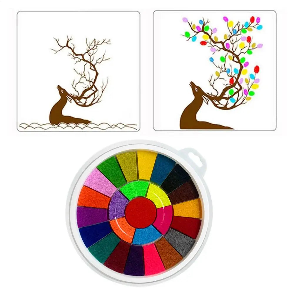 Washable Finger Paint Set Kids Painting Kit And Book Kids Washable Finger Painting Set For Children Kids Ages 4-8 Boys And Girls