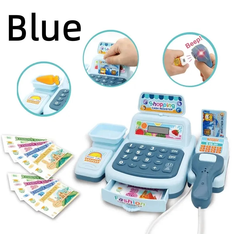 Simulation Shopping Cashier machine - Toys Electronic Game Lighting - Sound Effects Cashier Toys