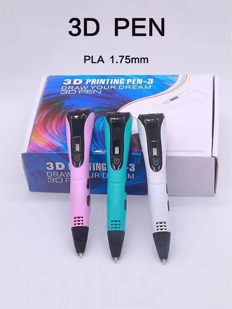3D Printing Pen 3d Pens,Free 50m PLA Filament 1.75mm, High Quality Pen, Kids Educational Toy
